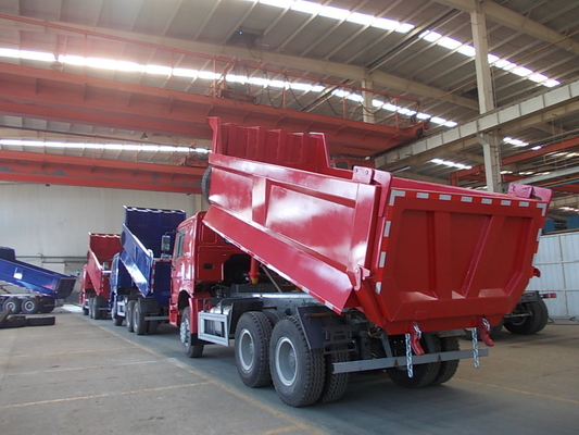Công suất nặng 6 × 4 Động bánh xe Sinotruk HOWO Dump Trucks Tipper với chứng nhận lốp xe ISO