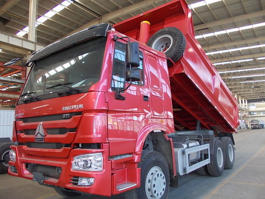 Công suất nặng 6 × 4 Động bánh xe Sinotruk HOWO Dump Trucks Tipper với chứng nhận lốp xe ISO