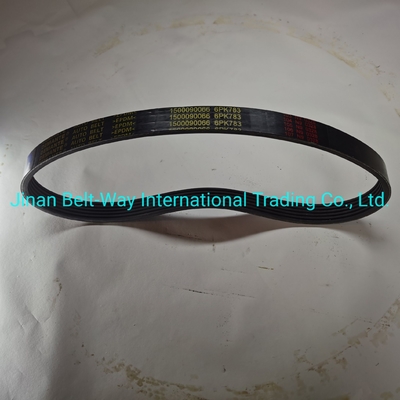 Bộ phận hệ thống lái xe bánh xe Sinotruk HOWO Truck Fan Belt 6pk783 Vg1500090066 màu đen